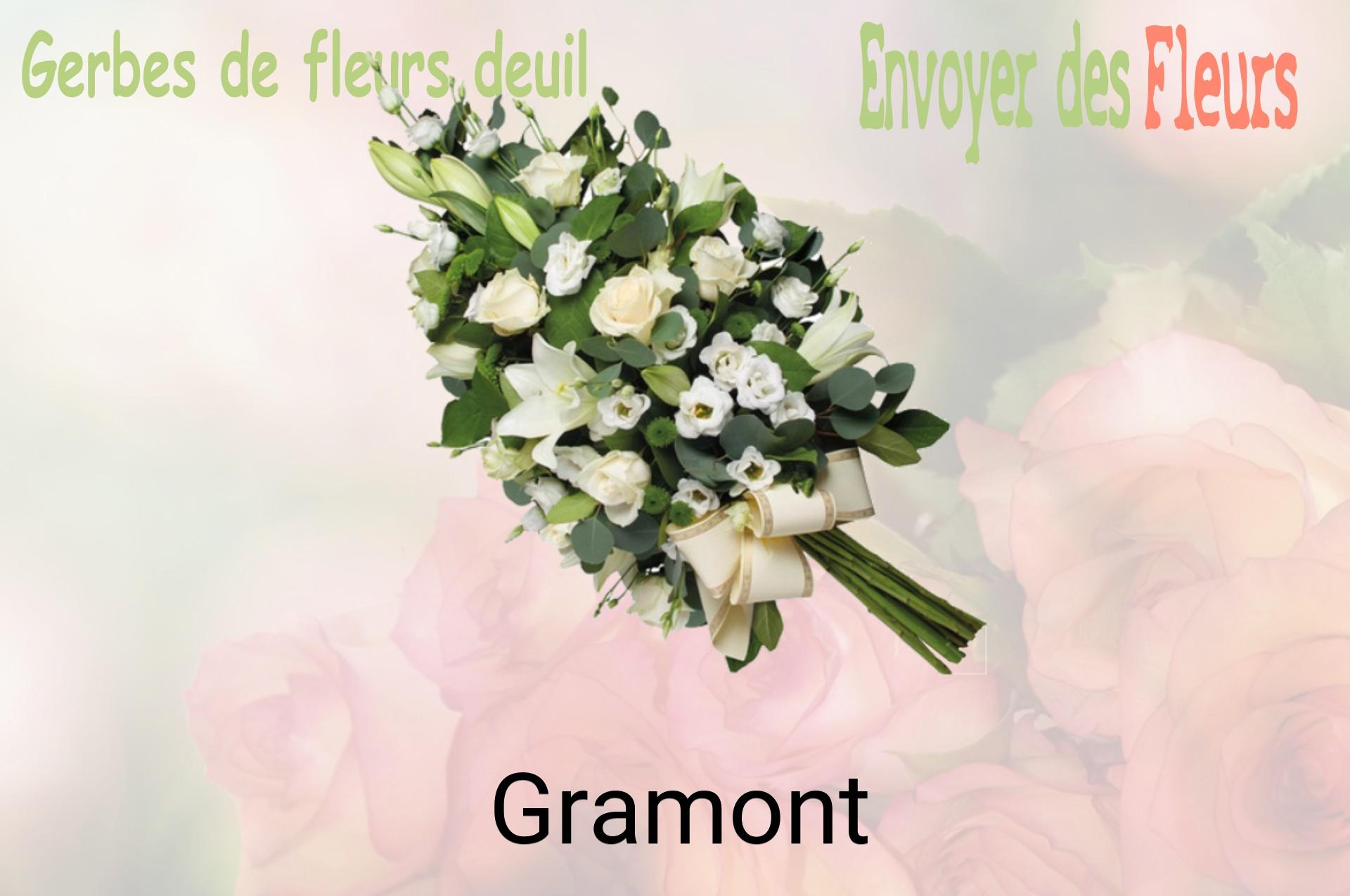 Gerbe de fleurs de deuil livrée à Gramont